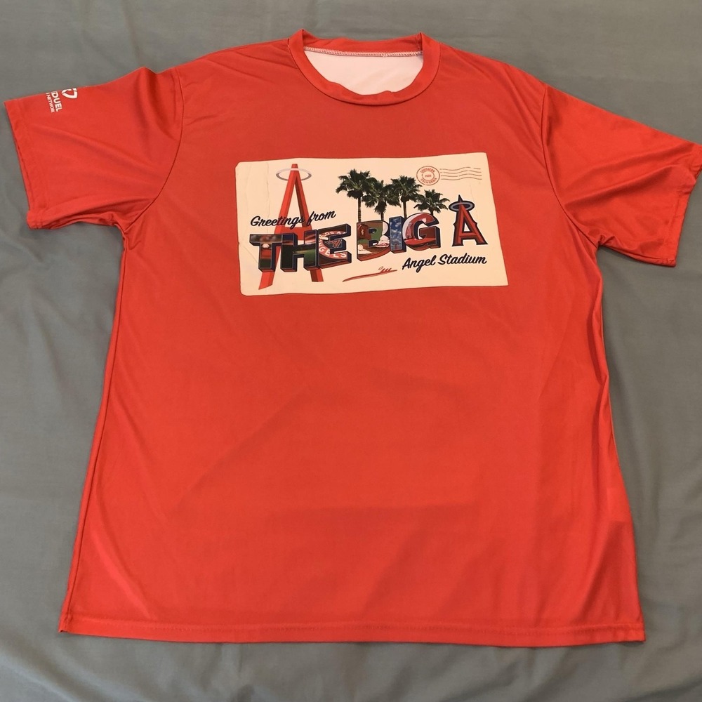 Los Angeles Angels Shirt‎ Mens XL Red MLB Baseball The Big A Angel Stadium Tee
